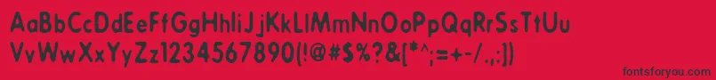 Whoosit Font – Black Fonts on Red Background