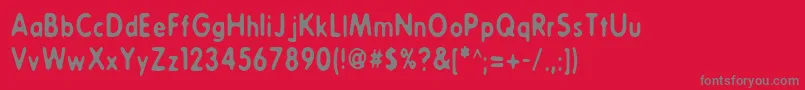 Whoosit Font – Gray Fonts on Red Background