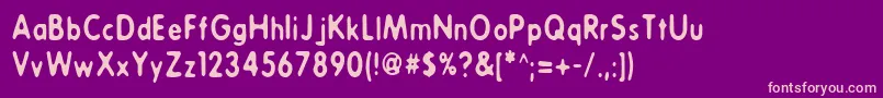 Whoosit Font – Pink Fonts on Purple Background