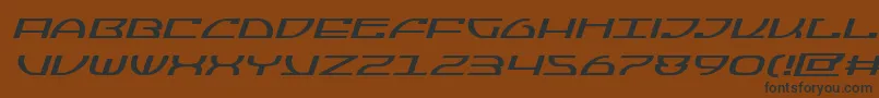 Jumptroopsexpandital-Schriftart – Schwarze Schriften auf braunem Hintergrund