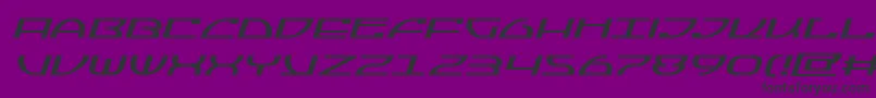 Jumptroopsexpandital-fontti – mustat fontit violetilla taustalla