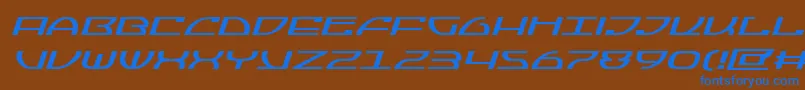 Jumptroopsexpandital Font – Blue Fonts on Brown Background