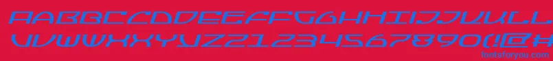 Police Jumptroopsexpandital – polices bleues sur fond rouge