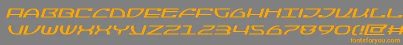 Шрифт Jumptroopsexpandital – оранжевые шрифты на сером фоне