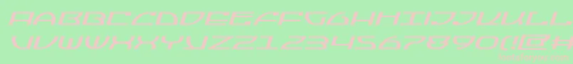 Jumptroopsexpandital Font – Pink Fonts on Green Background