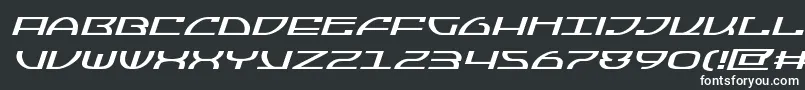 Шрифт Jumptroopsexpandital – белые шрифты на чёрном фоне