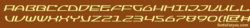 Jumptroopsexpandital Font – Yellow Fonts on Brown Background