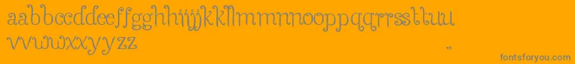 SeasonsSpring-Schriftart – Graue Schriften auf orangefarbenem Hintergrund