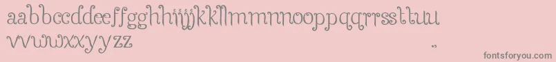 SeasonsSpring Font – Gray Fonts on Pink Background