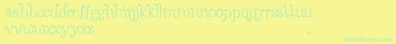 SeasonsSpring Font – Green Fonts on Yellow Background