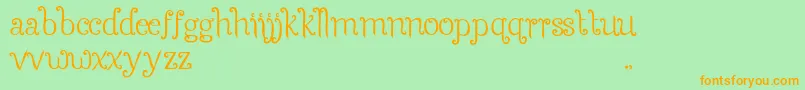 SeasonsSpring Font – Orange Fonts on Green Background