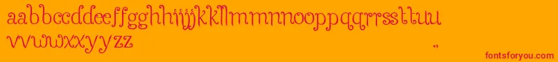 SeasonsSpring Font – Red Fonts on Orange Background