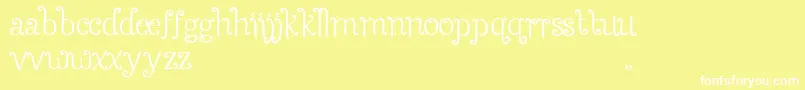 SeasonsSpring Font – White Fonts on Yellow Background