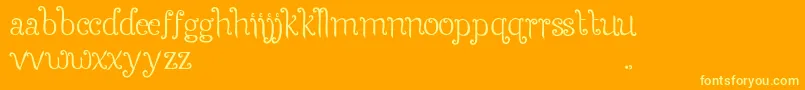 SeasonsSpring Font – Yellow Fonts on Orange Background