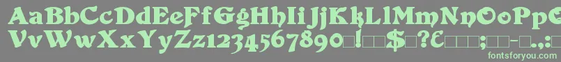 DuvallBold-Schriftart – Grüne Schriften auf grauem Hintergrund