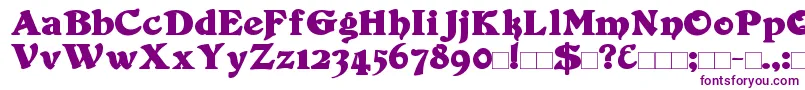 DuvallBold Font – Purple Fonts on White Background