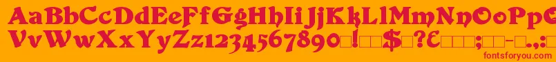 DuvallBold Font – Red Fonts on Orange Background