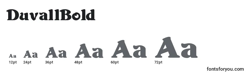 DuvallBold Font Sizes
