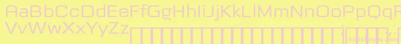 Tretton Font – Pink Fonts on Yellow Background