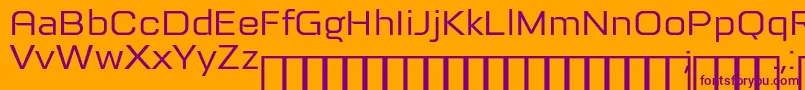 Tretton Font – Purple Fonts on Orange Background