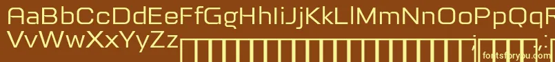 Tretton Font – Yellow Fonts on Brown Background