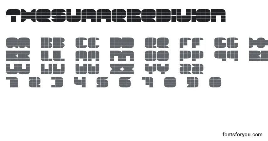 Шрифт Thesummeredition – алфавит, цифры, специальные символы