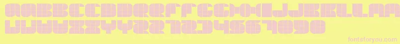 Thesummeredition Font – Pink Fonts on Yellow Background
