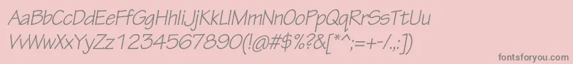 TektonproObl Font – Gray Fonts on Pink Background