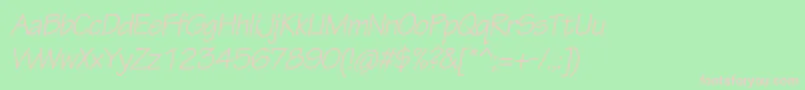 TektonproObl Font – Pink Fonts on Green Background