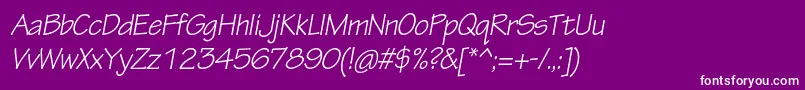 Шрифт TektonproObl – белые шрифты на фиолетовом фоне