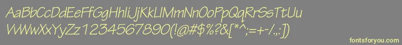 TektonproObl Font – Yellow Fonts on Gray Background