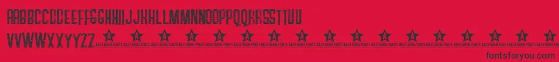 Soaps Font – Black Fonts on Red Background