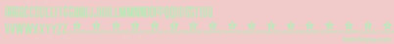 Soaps Font – Green Fonts on Pink Background