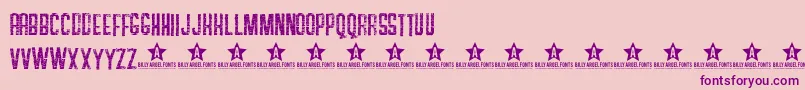 Soaps Font – Purple Fonts on Pink Background