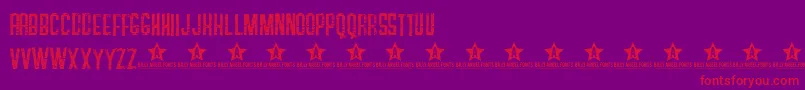 Soaps Font – Red Fonts on Purple Background