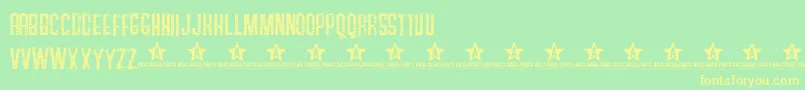 Soaps Font – Yellow Fonts on Green Background