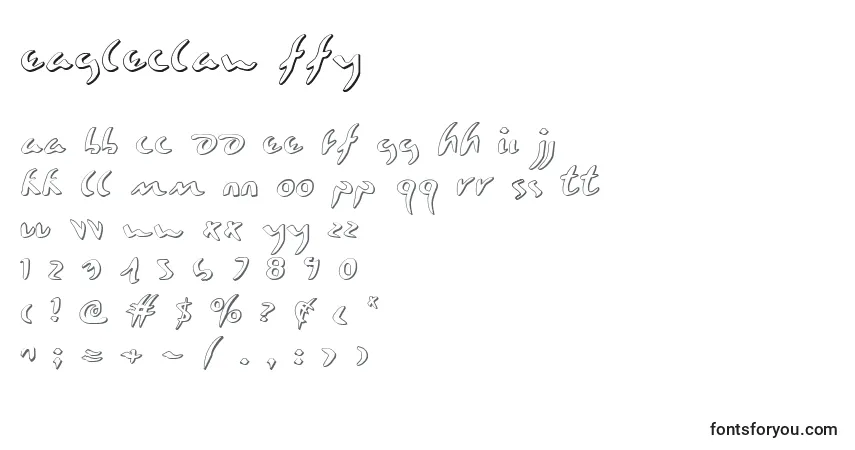 Schriftart Eagleclaw ffy – Alphabet, Zahlen, spezielle Symbole