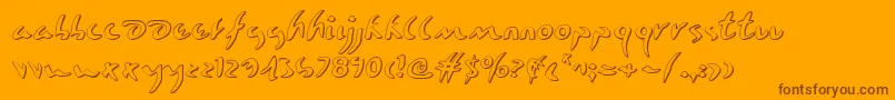 Eagleclaw ffy-Schriftart – Braune Schriften auf orangefarbenem Hintergrund