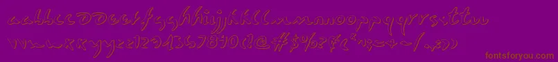 Eagleclaw ffy-Schriftart – Braune Schriften auf violettem Hintergrund