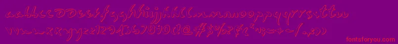 Eagleclaw ffy-Schriftart – Rote Schriften auf violettem Hintergrund