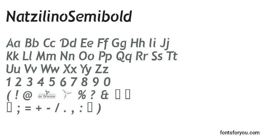 NatzilinoSemibold font – alphabet, numbers, special characters