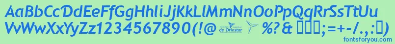 NatzilinoSemibold Font – Blue Fonts on Green Background