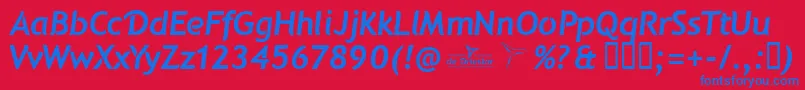 NatzilinoSemibold Font – Blue Fonts on Red Background