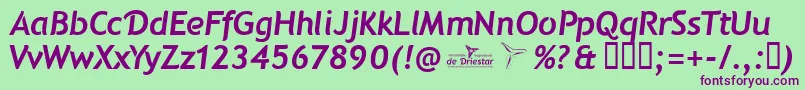 NatzilinoSemibold Font – Purple Fonts on Green Background