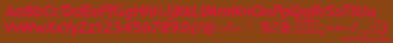 NatzilinoSemibold Font – Red Fonts on Brown Background