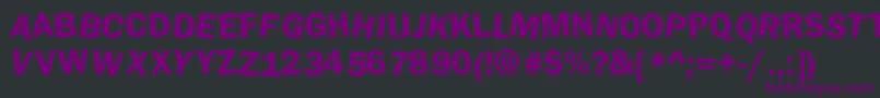 Czcionka DdafttU – fioletowe czcionki na czarnym tle