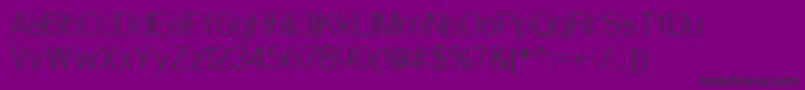 WoolworthLight Font – Black Fonts on Purple Background