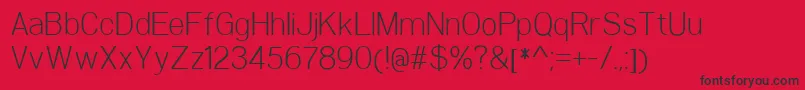 WoolworthLight Font – Black Fonts on Red Background