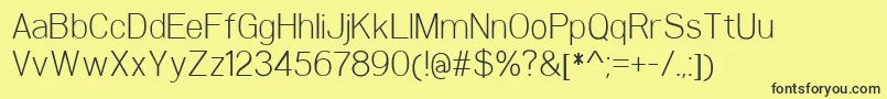 WoolworthLight Font – Black Fonts on Yellow Background
