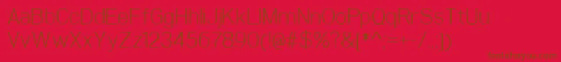 WoolworthLight Font – Brown Fonts on Red Background